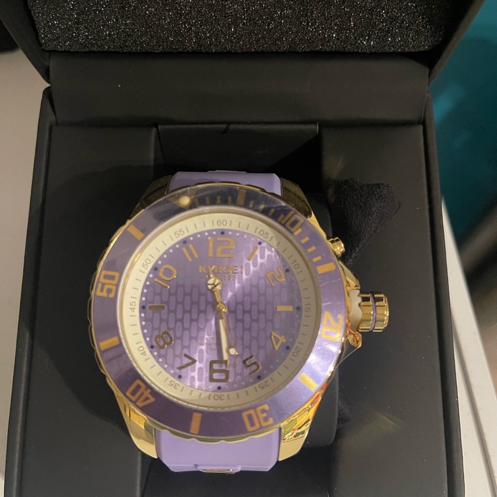 Purple and Gold Men's Watch